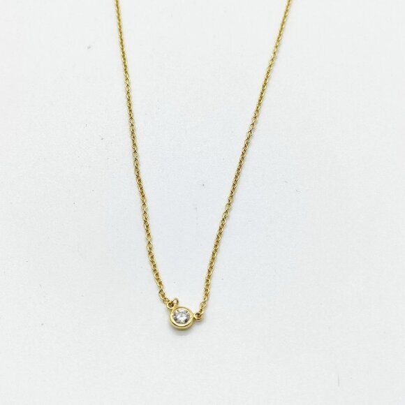 Tiffany and Co. Necklace By the yard Peretti Natural Diamond Gold 587-070925 - Picture 1 of 9